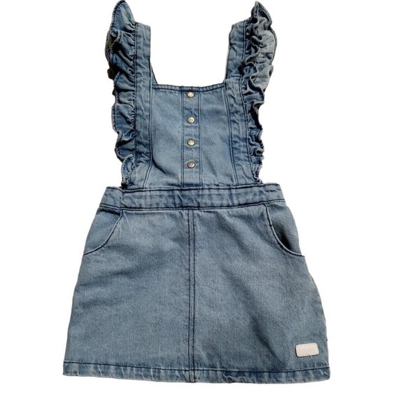 Seven for All Mankind Girls Denim Overall Dress Size 4T - Picture 1 of 4